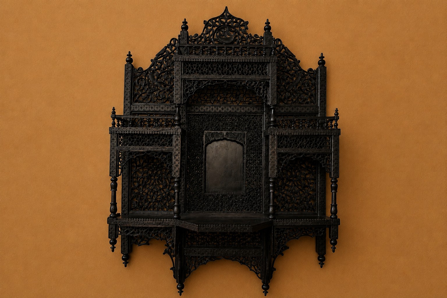 Intricate Wooden Facade Shrinework