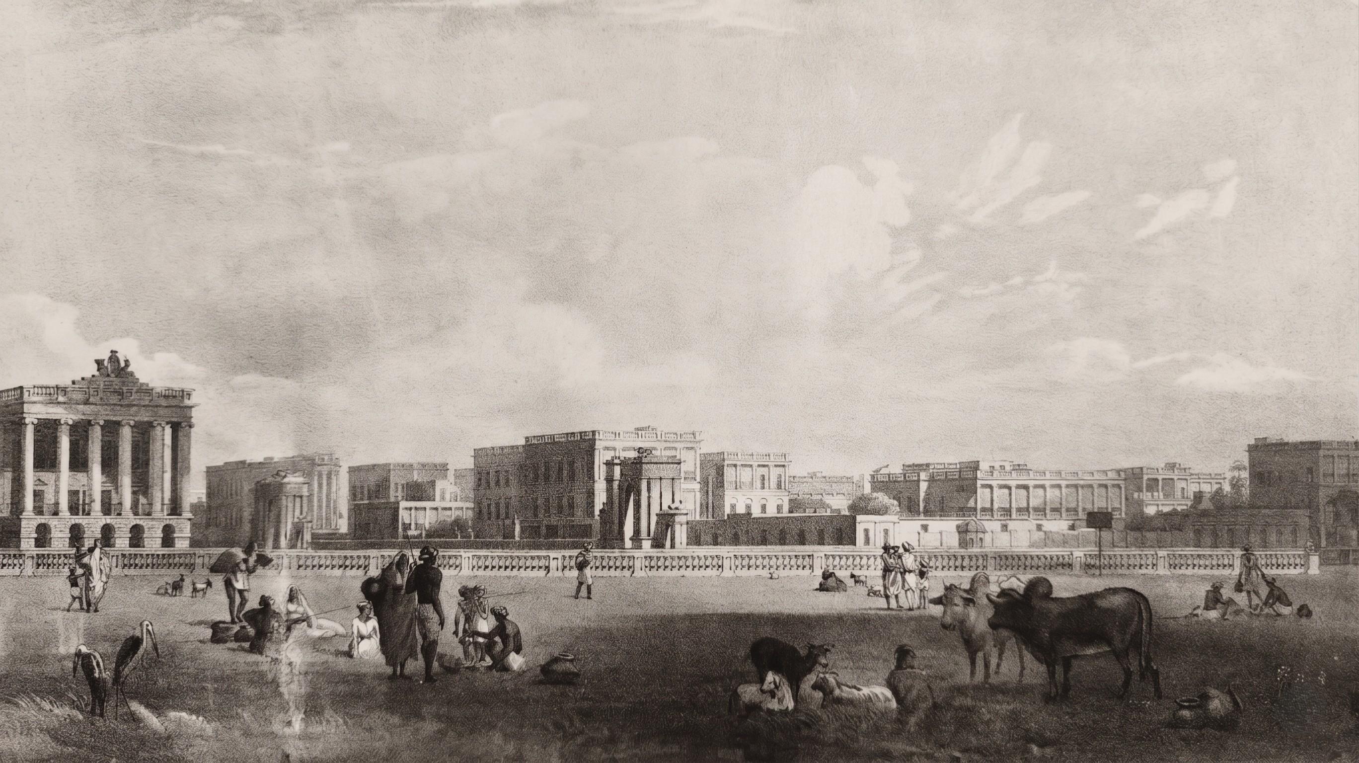 Esplanade Row (Right Wing of Government House & Entrance to Government House)